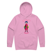 "ANGELA BOO" YOUTH HOODIE - PINK