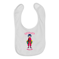 "ANGELA BOO" BIB - WHITE