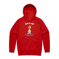 "MOONER MAN" ADULT HOODIE - RED